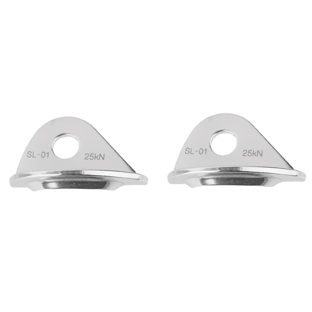 2 Pieces Stainless Steel Bolt Hanger for Mountaineering Rock Climbing