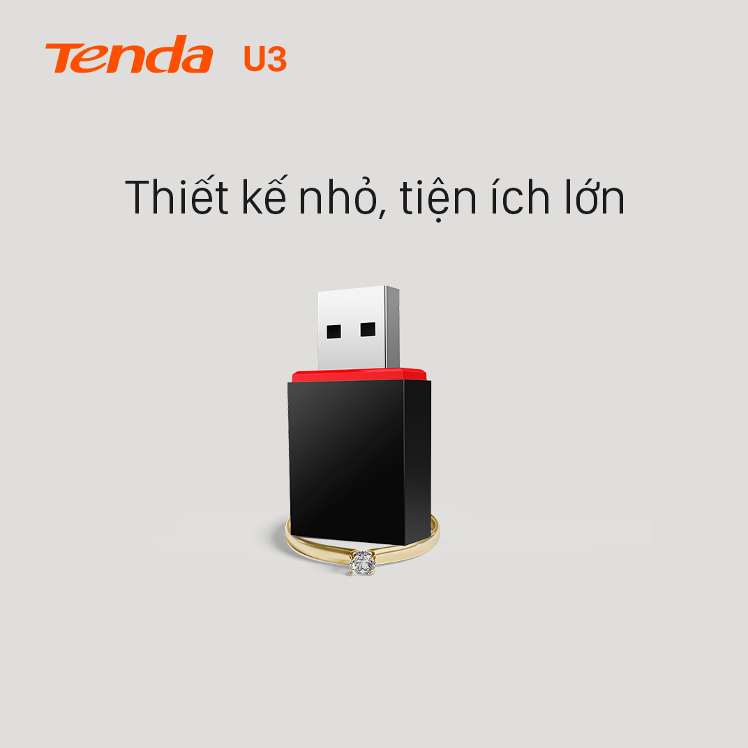 Tenda USB kết nối Wifi U3 tốc độ 300Mbps - Hàng chính hãng