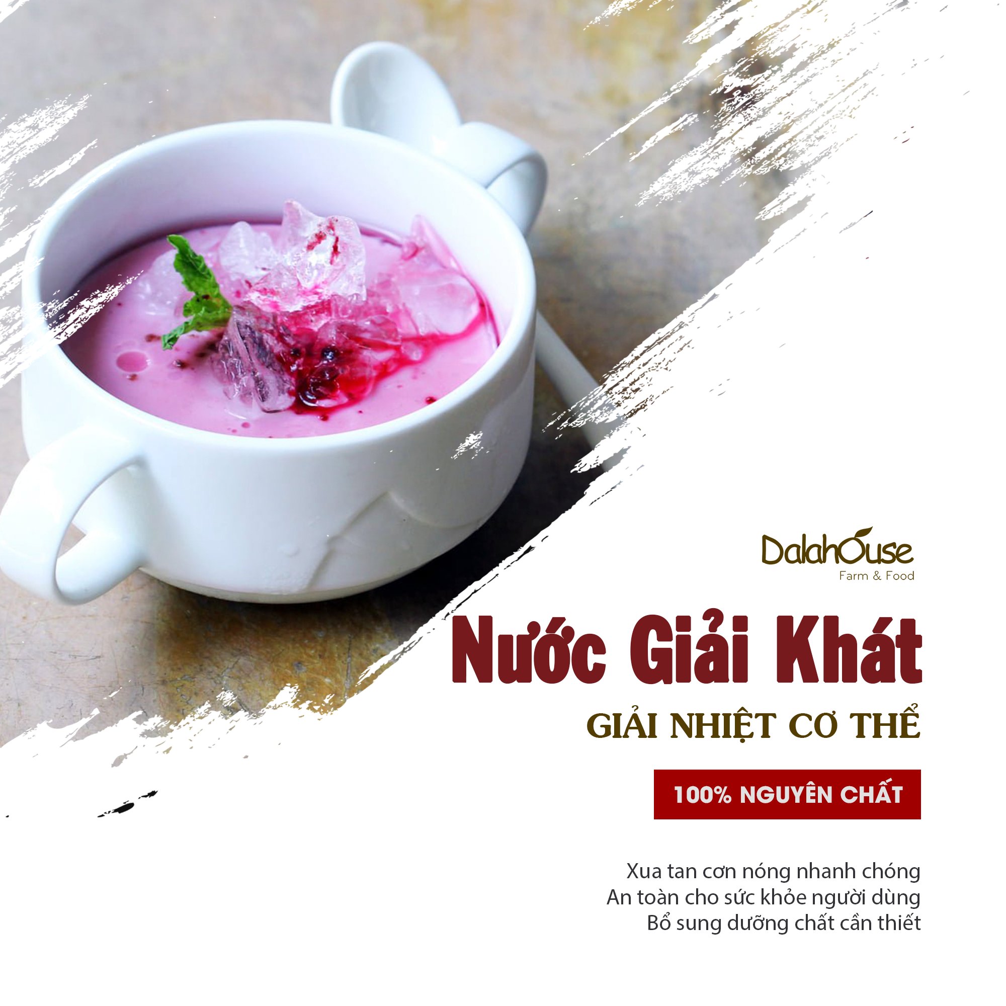 Bột củ dền hữu cơ nguyên chất sấy lạnh Dalahouse - 1 Tuýp 3gr - Thúc đẩy sức khỏe tim mạch, hỗ trợ giải độc gan, tăng cường thể lực