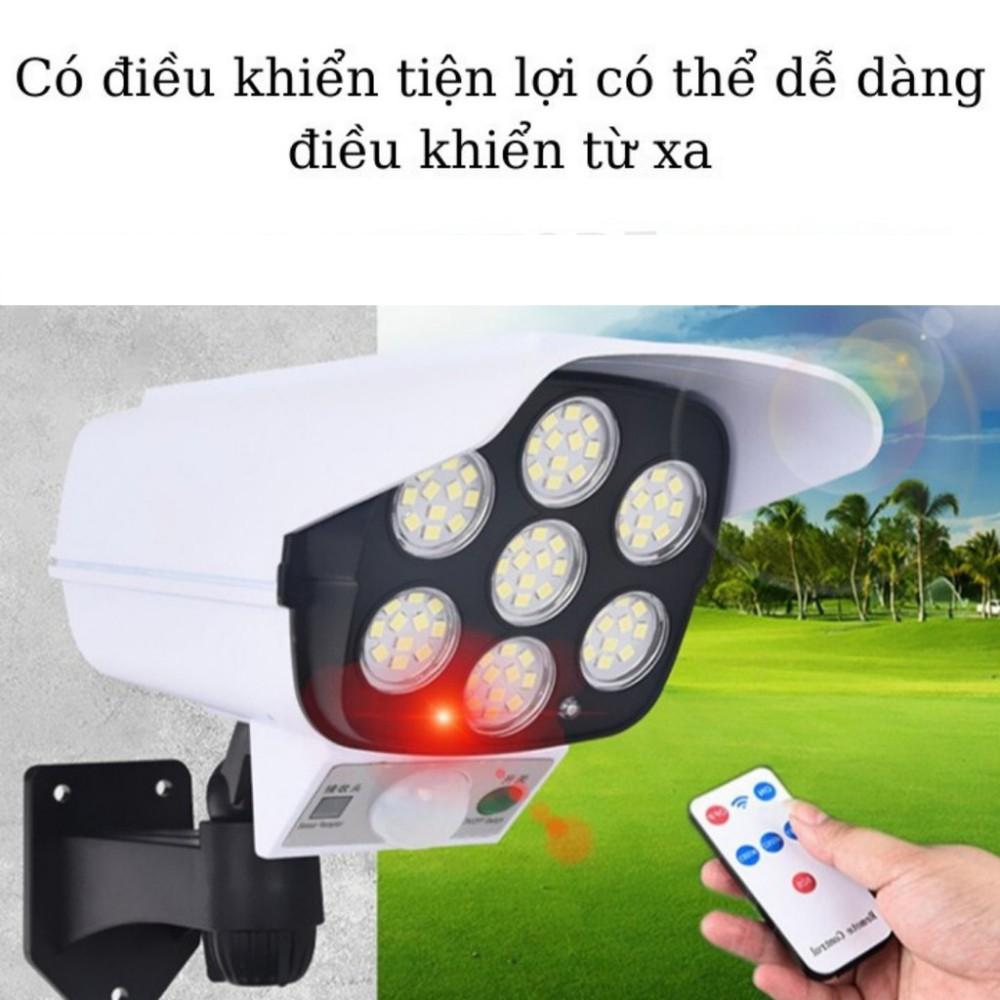 Đèn Năng Lượng Mặt Trời Giả Camera 7 Bóng Chống Trộm 30w - Đèn 3 Chế Độ Tự Động Sáng Điều Khiển Từ Xa Tiện Lợi