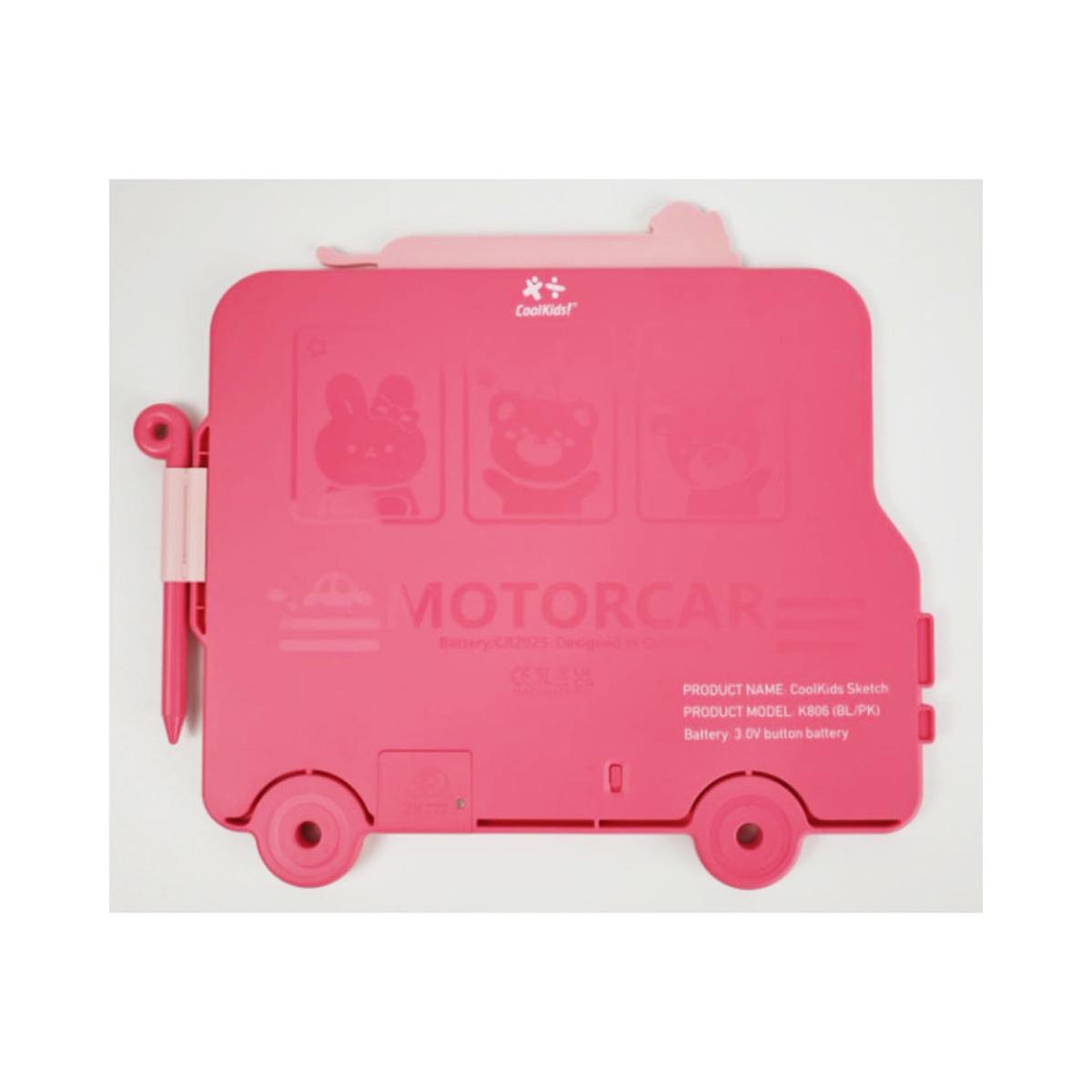 Bảng Vẽ Thông Minh 8 Inch Mực Đa Sắc - Coolkids K806/PK - Xe Bus Hồng
