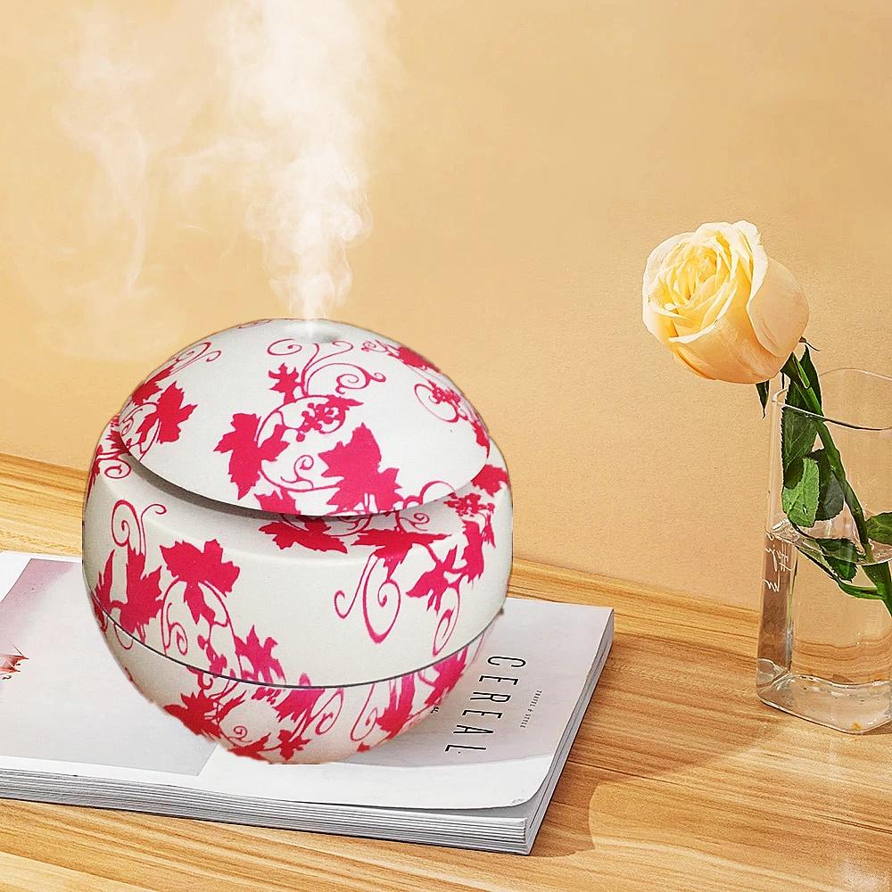 Mini Air Humidifier USB Ultrasonic Aroma Diffuser Wood Grain 7 LED Light Electric Essential Oil Diffuser For Home Aromatherapy