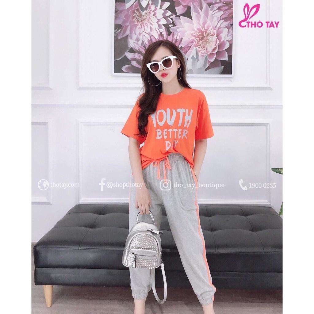Set bộ thun tay ngắn cổ tròn youth