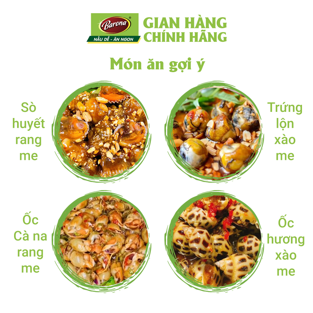 Combo 1 hộp (20 gói) Gia Vị Xào/Rang Me Barona 80g ướp ngon chuẩn vị không cần nêm nếm