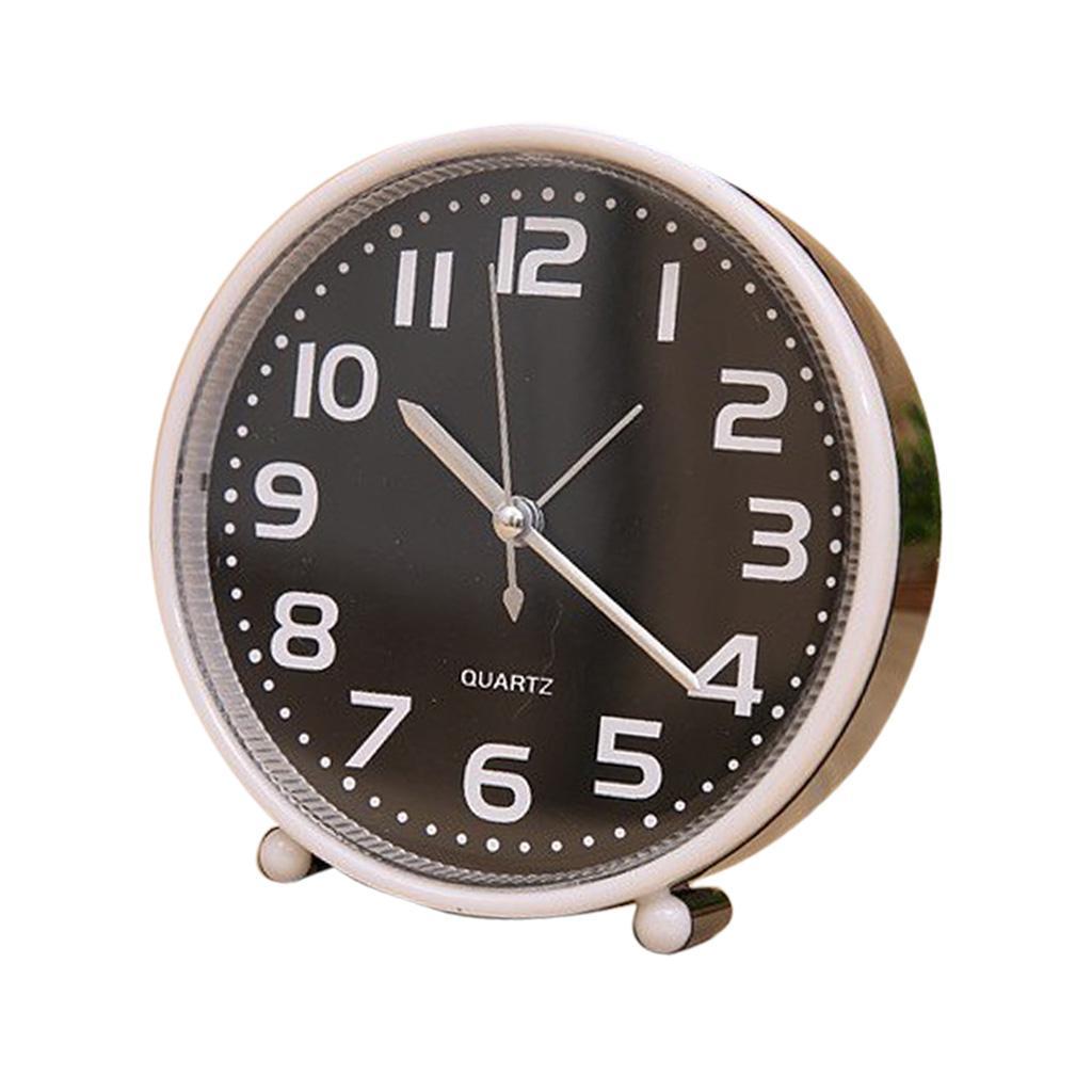 2pcs 5 Inch Alarm Clock Bedside Clock with Night Lights Home Decoration