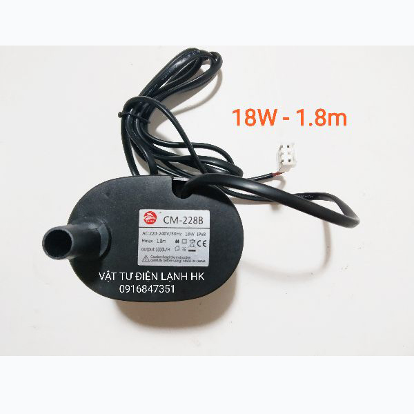 Bơm nước chìm mini 4W 7W 16W 18W 20W 25W - 220V quạt điều hoà phun sương hơi nước - bể cá thủy cảnh - hòn non bộ