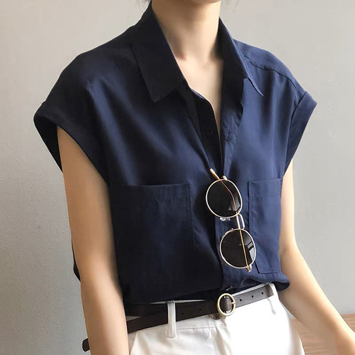 Áo sơ mi nữ Linen Premium tay hến form rộng trẻ trung không kén dáng mặc, thời trang công sở 2023