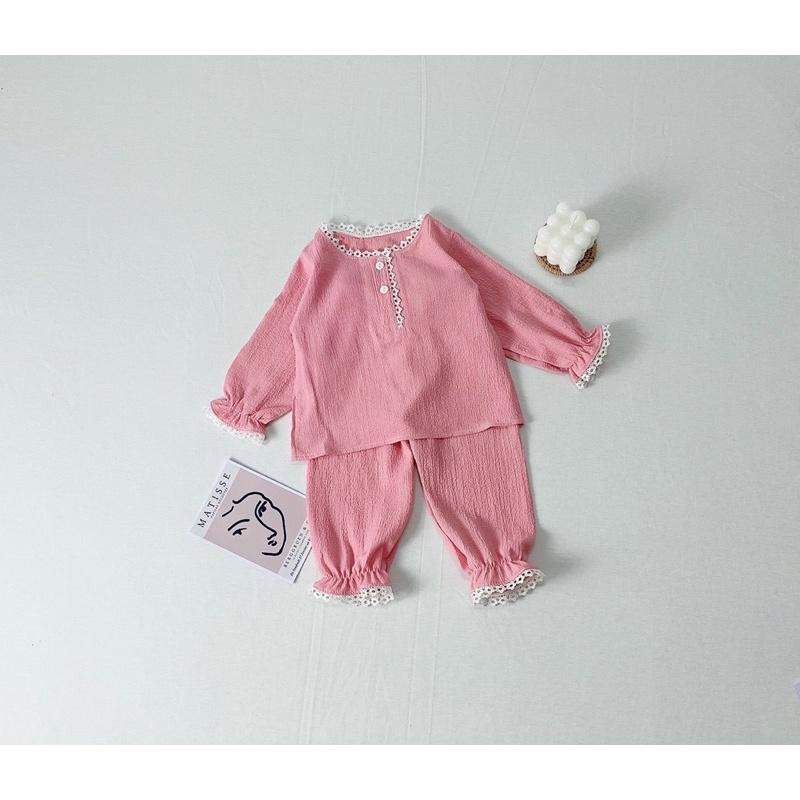 Bộ dài tay mặc nhà cho bé gái 8-23kg