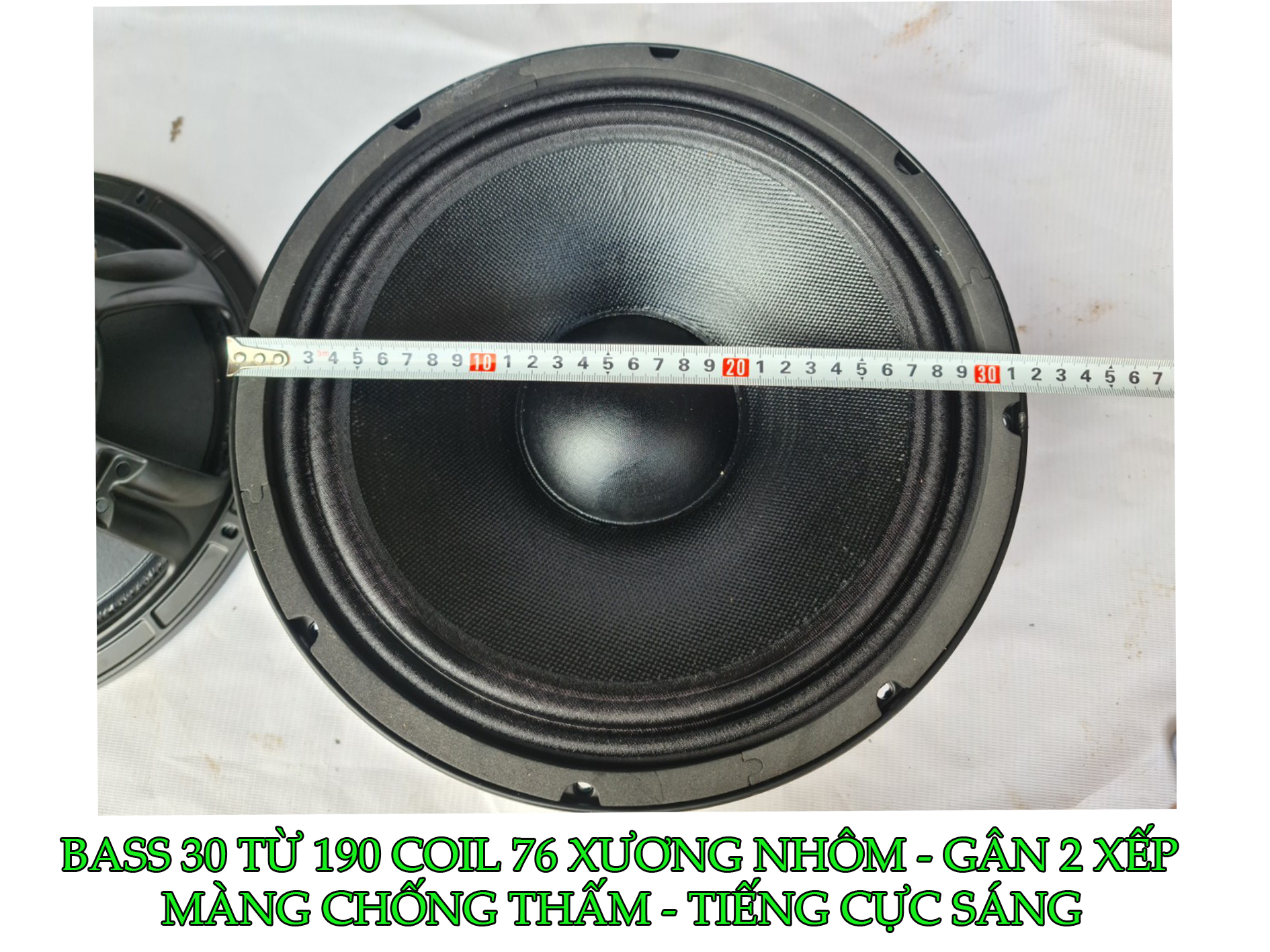 LOA BASS 30 TỪ 190 COIL 76 XƯƠNG NHÔM - CÔNG SUẤT 700W