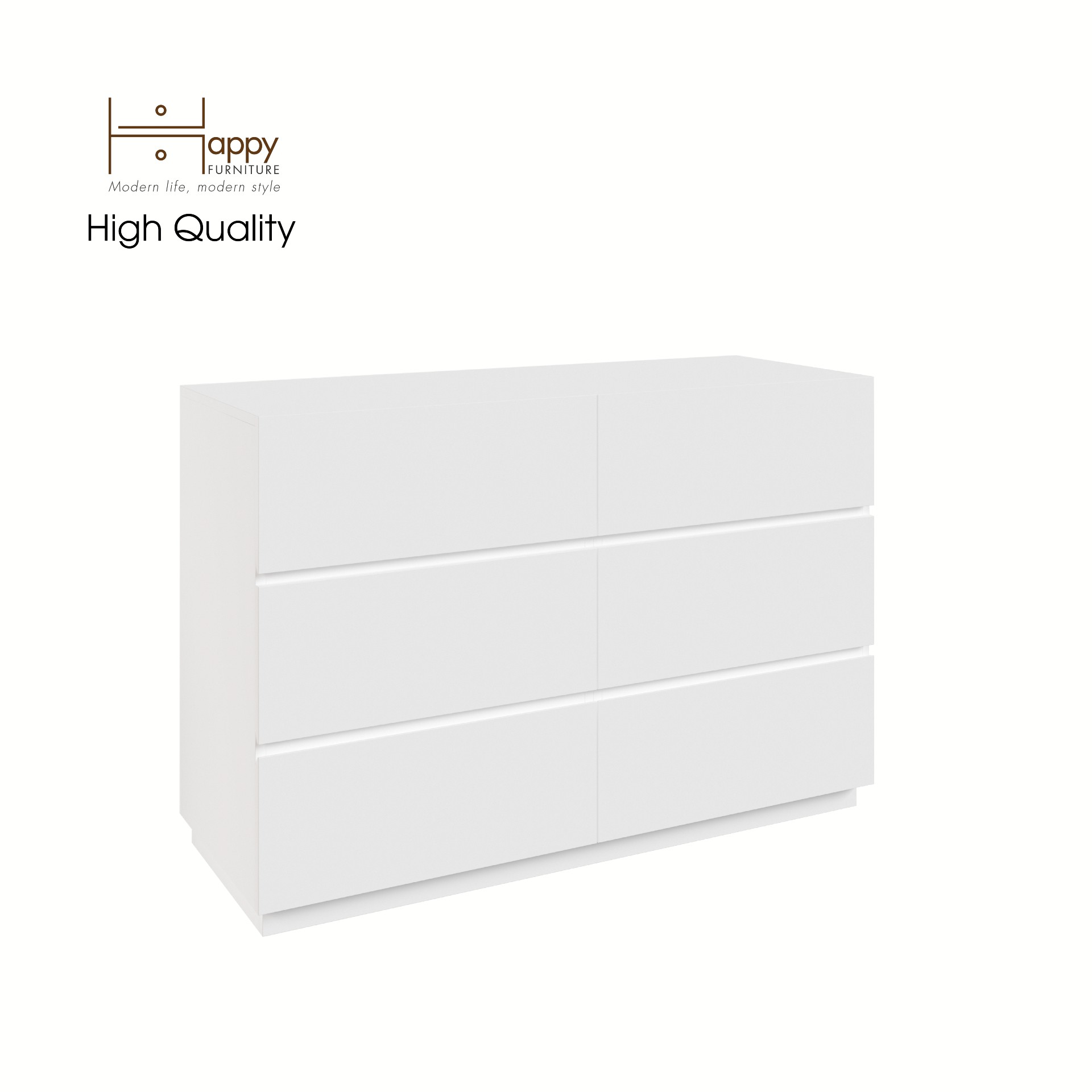 [Happy Home Furniture] MACRO, Tủ đựng đồ - 6 ngăn kéo ,  120cm x 47cm x82cm ( DxRxC), THK_038