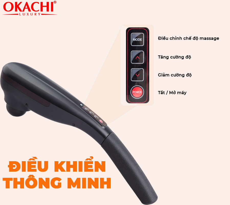 Máy massage cầm tay hồng ngoại OKACHI LUXURY JP-M610 (màu đen)