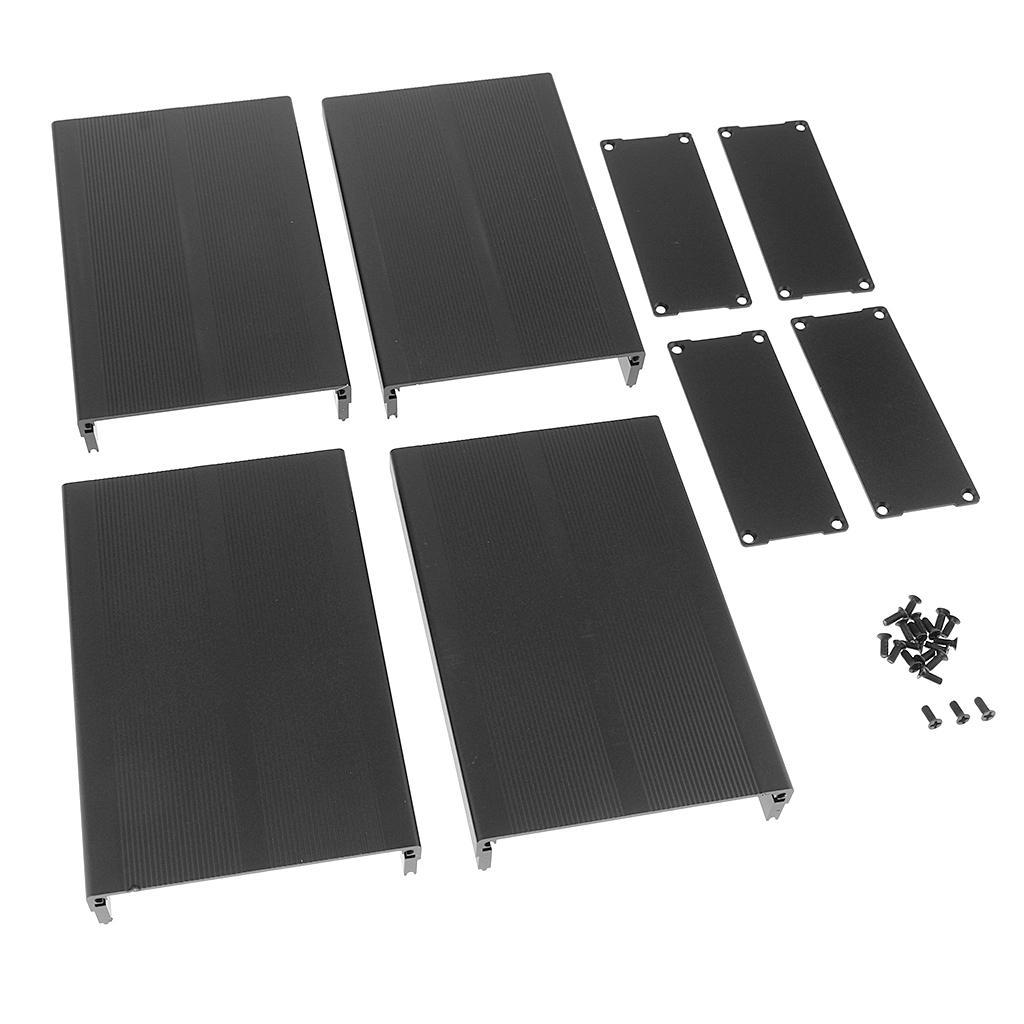 2x Aluminum Alloy Instrument Shell Electric Enclosure Box DIY 97X40X150mm