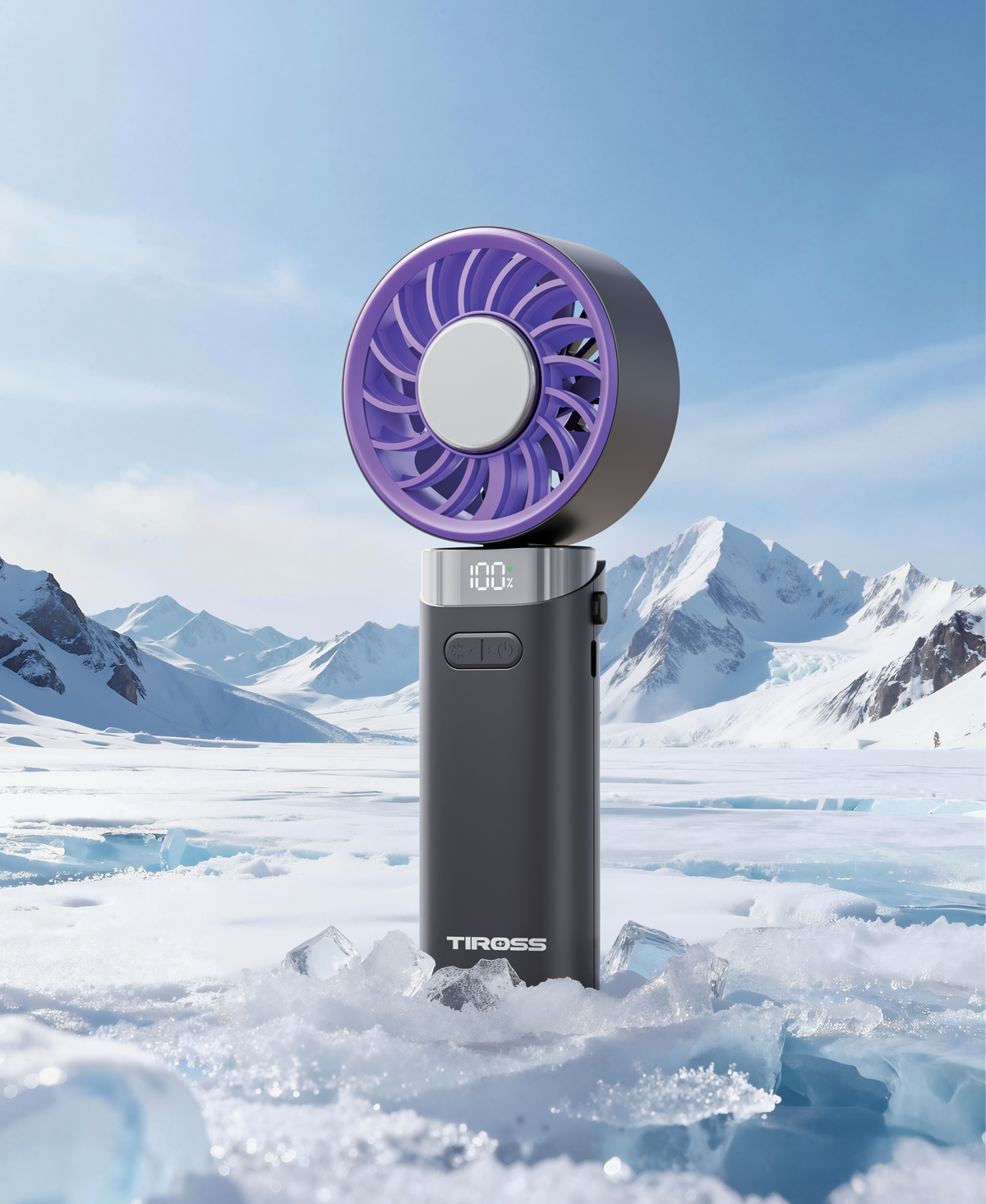 Quạt tích điện cầm tay USB TIROSS 5W, 3600mAh TS3434 - Hàng chính hãng