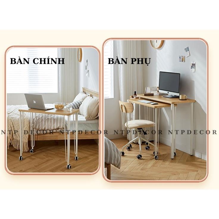 Bàn NTPDECOR Có Bánh Xe Di Động Dùng Làm Bàn Làm Việc Bàn Để Bàn Phím Bàn Ăn Rất Thuận Tiện