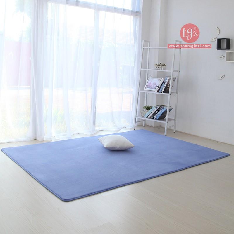Thảm Nhung Màu Xanh Đậm | Thảm Trang Trí Phòng Khách - Phòng Ngủ - Thảm Trải Sofa - Thảm Dành Cho Bé