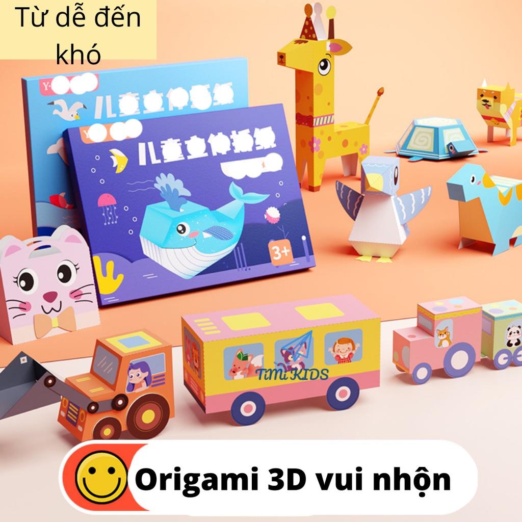 Đồ chơi giấy gấp, giấy xếp nghệ thuật origami 3D giúp bé vừa chơi vừa rèn luyện sự khéo léo và thỏa sức sáng tạo