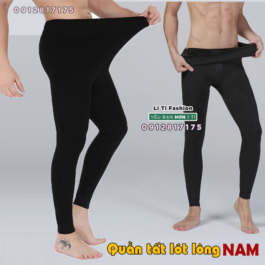 Quần giữ nhiệt nam lót lông  Quần legging nam giữ nhiệt chịu lạnh tốt, mặc vào cực ấm - Quần ấm cho nam