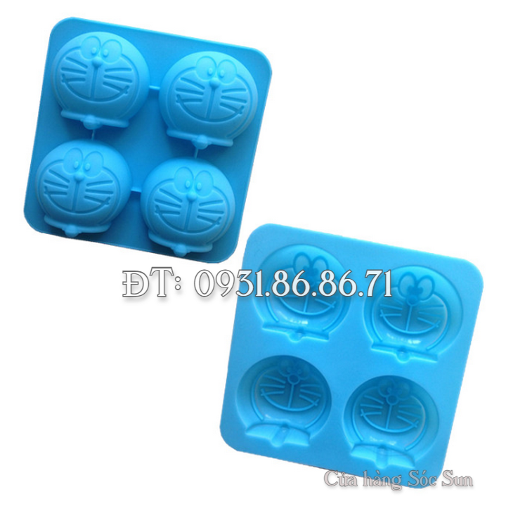 Khuôn silicon 4 hình Doremon – Mã số 1373