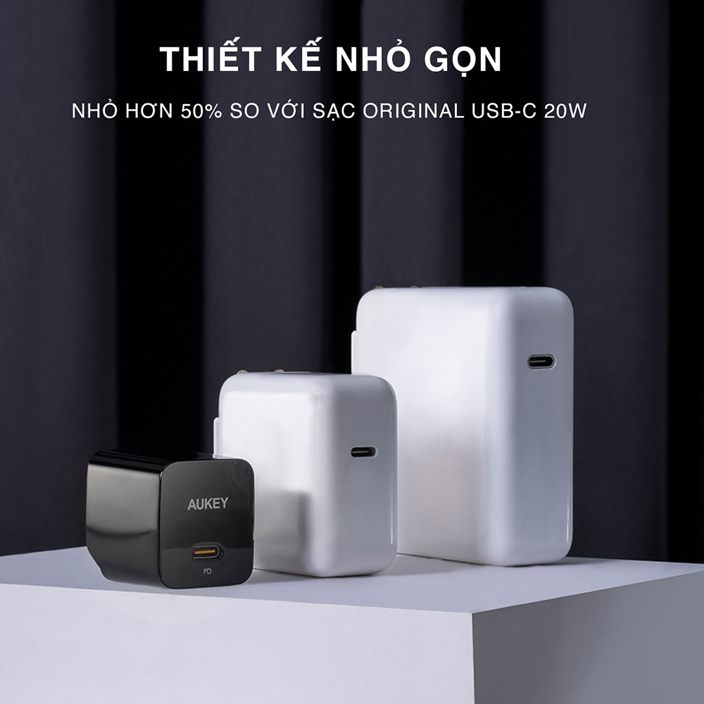 Sạc nhanh AUKEY PA-Y30S PD 30W - Hàng chính hãng