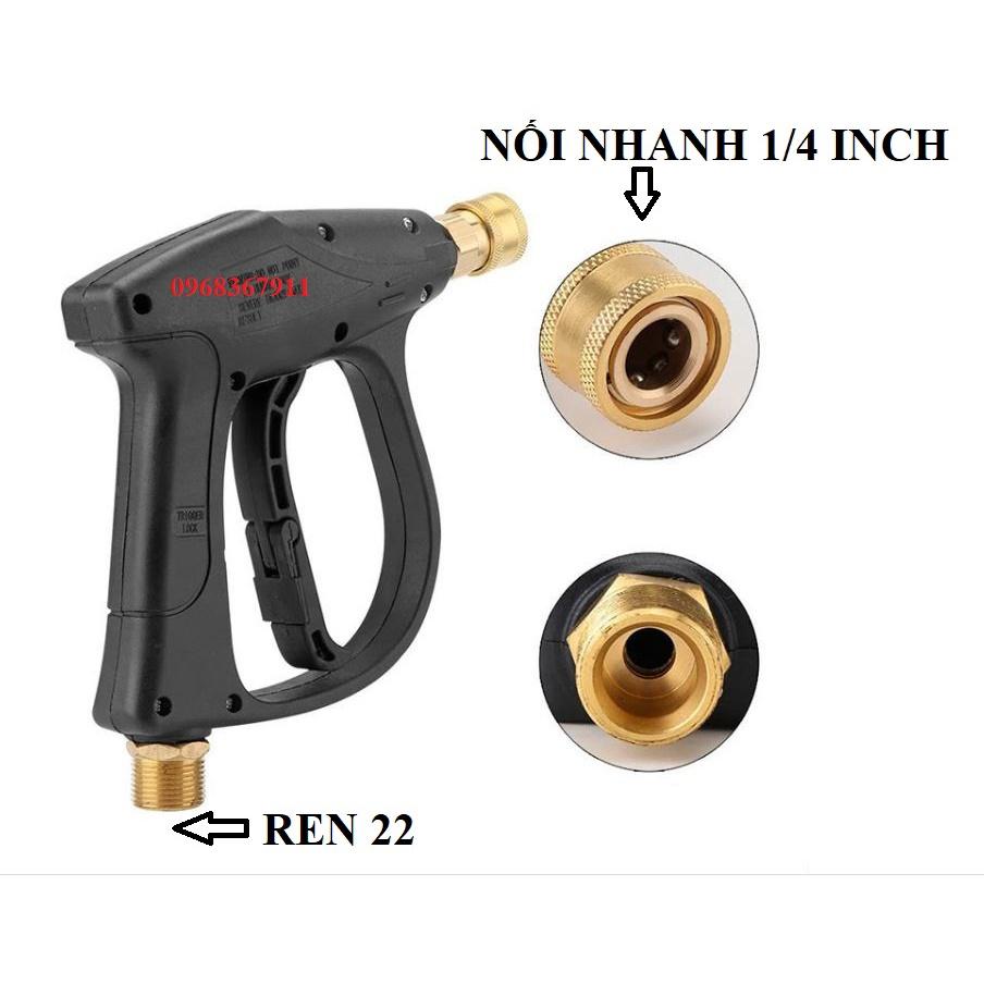 Súng rửa xe + béc cao áp rửa xe, đầu béc 0-15-25-40 độ