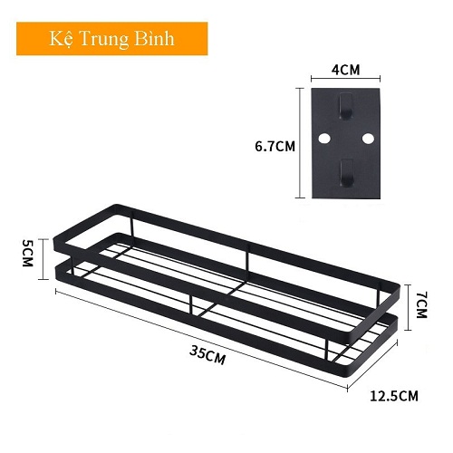 Combo 3 kệ gia vị treo tường đa năng kèm đinh ốc, keo chuyên dụng