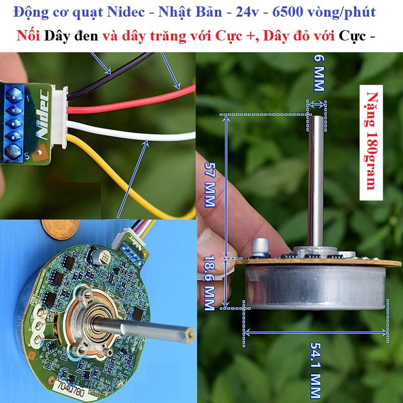 Động cơ quạt DC24v-36v Nidec - Nhật Bản