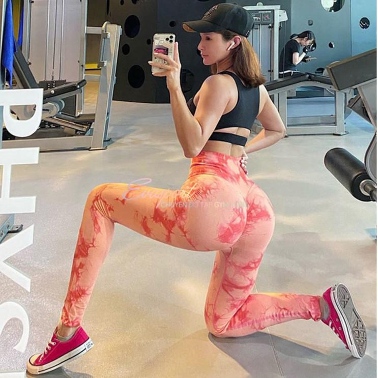 Quần Legging Lưng Cap Cao Tập Gym, Yoga, Aerobic, Zumba Nữ Có Chun Mông Vải Dệt Kim, Co Giãn Tốt Ôm Dáng Nâng Mông