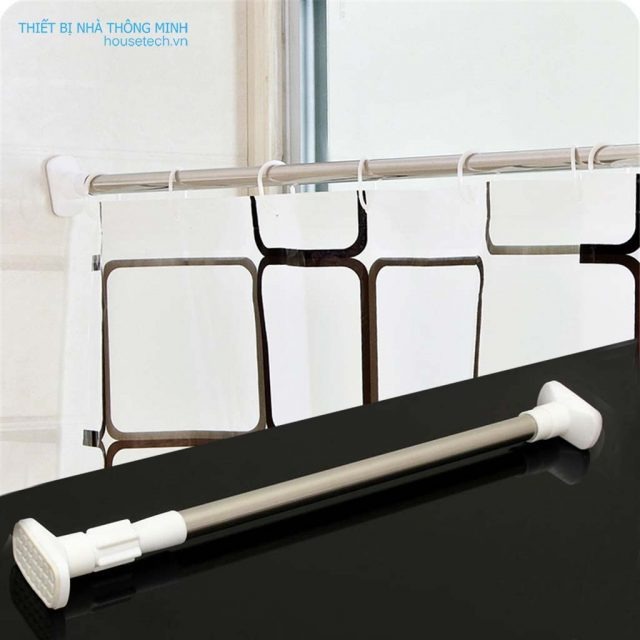 Thanh treo không cần khoan 90cm kéo dài 160cm Housetech HT03 ,cây phơi đồ gấp gọn inox 201