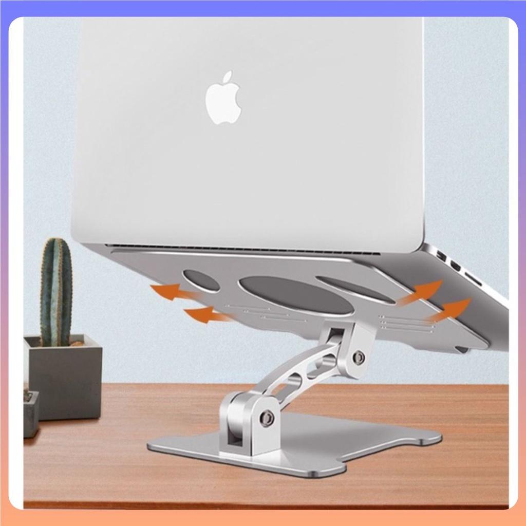 Giá đỡ laptop tablet bằng nhôm kiêm đế tản nhiệt nâng Macbook máy tính bảng Ipad MT99 điều chỉnh độ cao, gấp gọn.