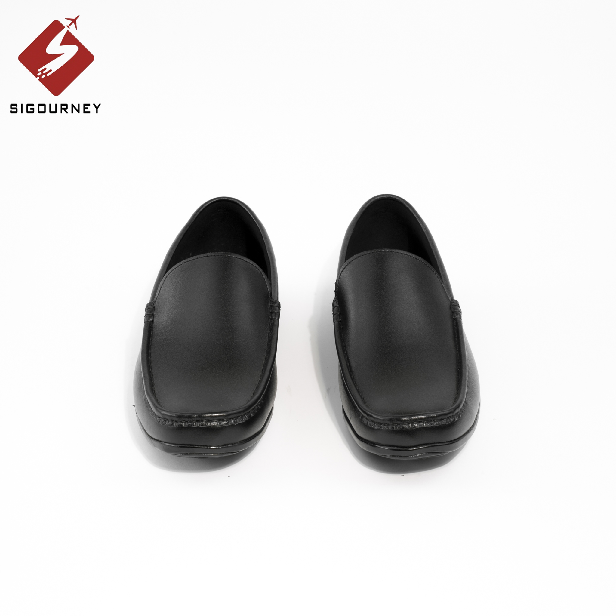 Giày Lười Nam Da Bò Dành Cho Giới Công Sở SIGOURNEY Màu Đen SIG-08 Giày Mọi Nam Giá Rẻ Bảo Hành 18 Tháng