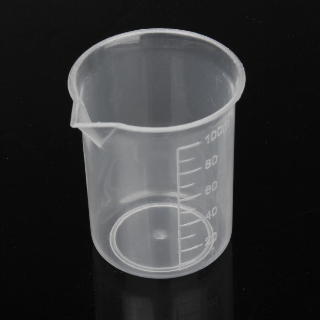 50/100/150/200/250/500ml Transparent Plastic Graduated Beaker