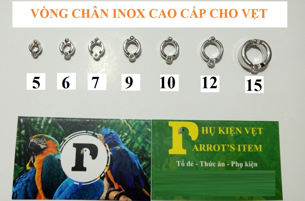 VÒNG CHÂN CHO CÁC DÒNG VẸT DẠNG ĐÓNG MỞ (CHẤT LIỆU INOX CAO CẤP) GIÁ RẺ