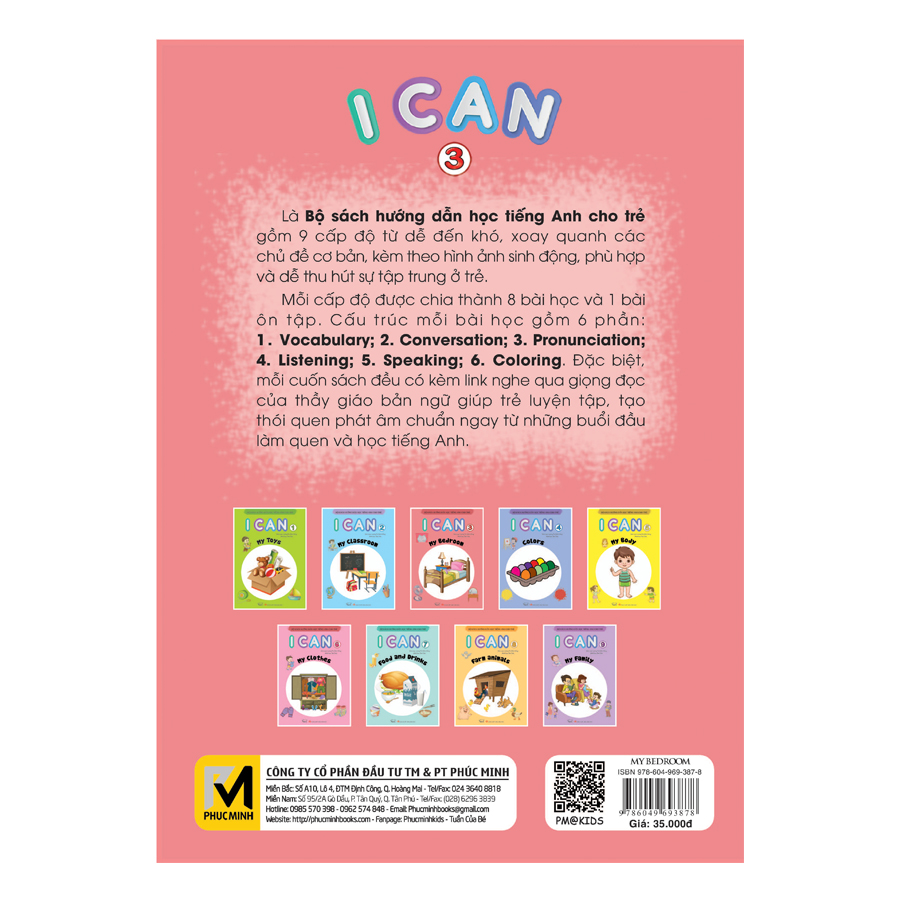 I Can My Bedroom - sách học tiếng Anh cho trẻ mầm non