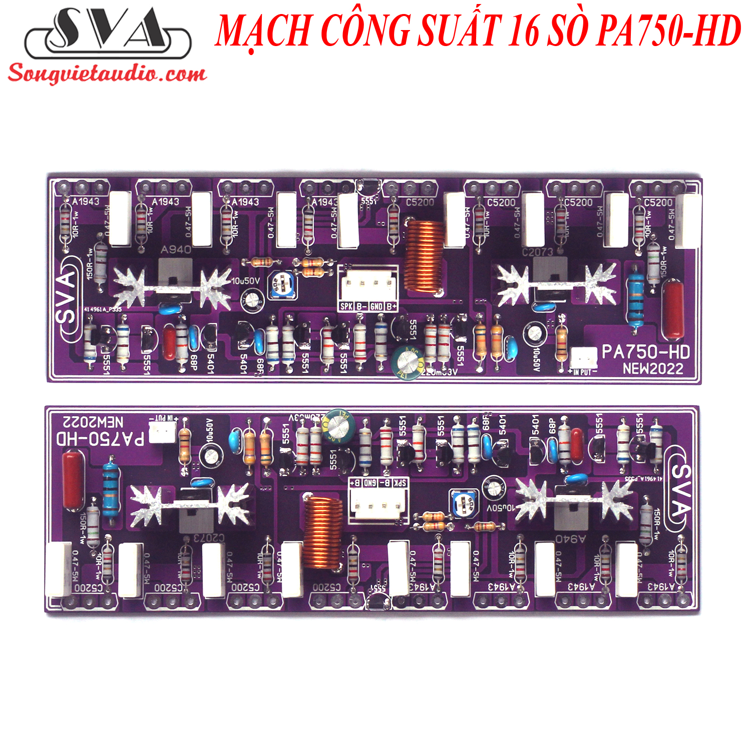 MẠCH CÔNG SUẤT 16 SÒ PA750-HD