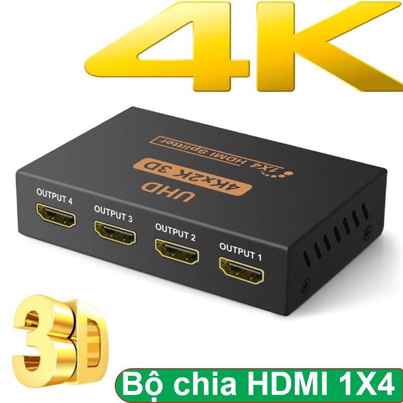 Bộ chia HDMI 1 vào 4 ra hỗ trợ Full HD 720, 1082, 3D, 2K, 4K