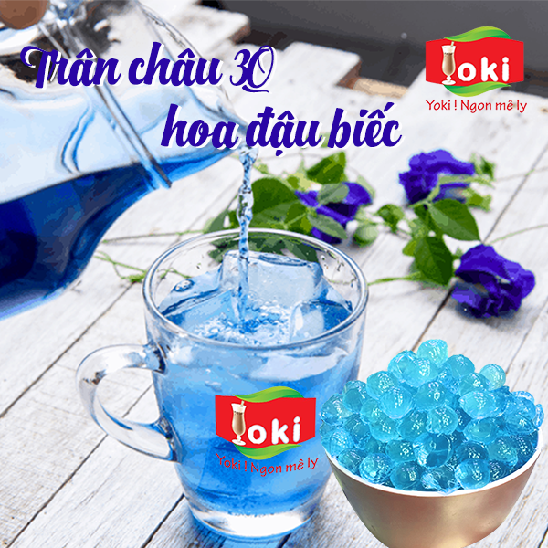 Trân châu 3Q hoa đậu biếc Yoki