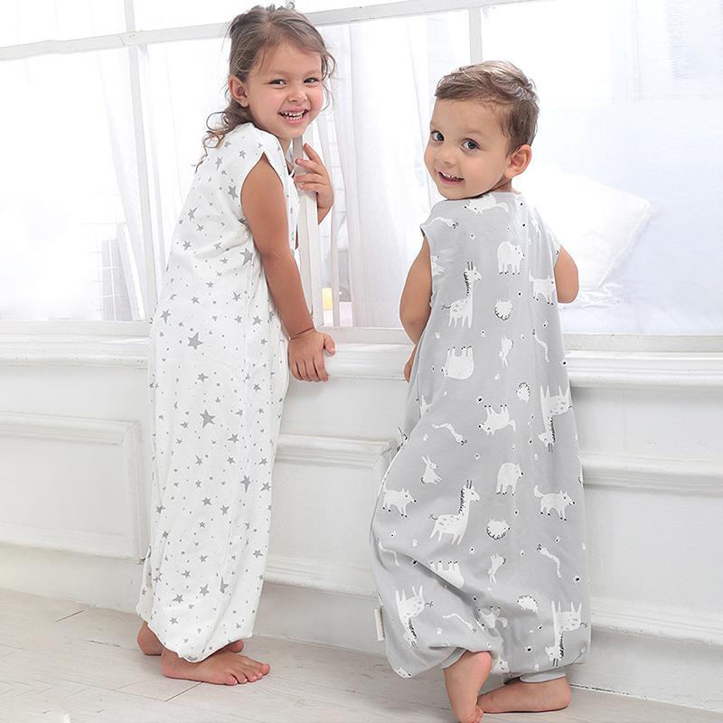 Trẻ Em Túi Ngủ Trẻ Em Pyjama Mặc Được Chăn Mùa Hè Túi Ngủ Cho Bé Sơ Sinh Khóa Kéo Sleepsack Tay Ngủ Bao