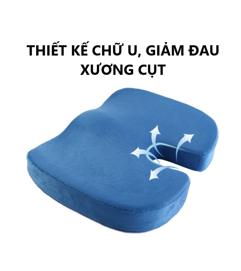 Gối Lót Ngồi Hình Chữ U Giảm Đau Xương Cụt Bệnh Trĩ Bằng Cao Su Non