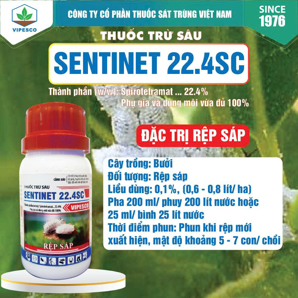 SENTINET 22.4SC-100CC PET - ĐẶC TRỊ RỆP SÁP