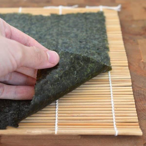 Combo Mành tre làm cơm cuộn, sushi, kimbap + Rong biển cuốn Hàn Quốc