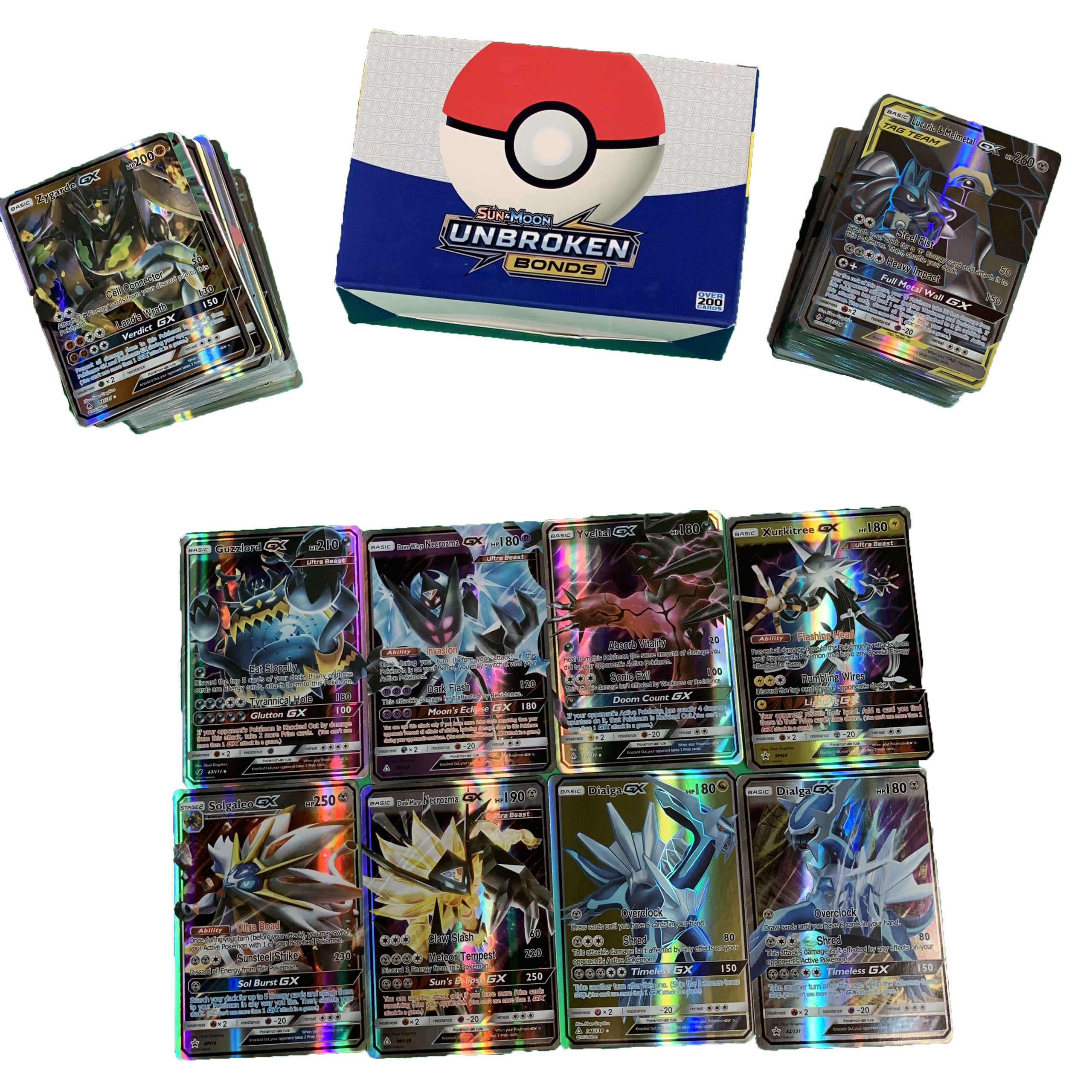 Bộ Thẻ Bài Pokemon 200 Thẻ (132Gx+62Tagteam+6Trainer) Chơi Đối Kháng New Đẹp