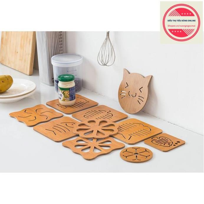 Miếng lót gỗ cách nhiệt bàn ăn, nhà bếp 14CM