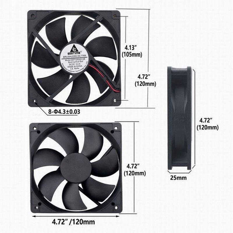 1 Pieces Gdstime 11mm x 11mm DC 1V Ball Bearing 11x11x11mm Computer PC Case Cooler Motor Cooling Fan 11cm 1111B 1Pin 0.1A