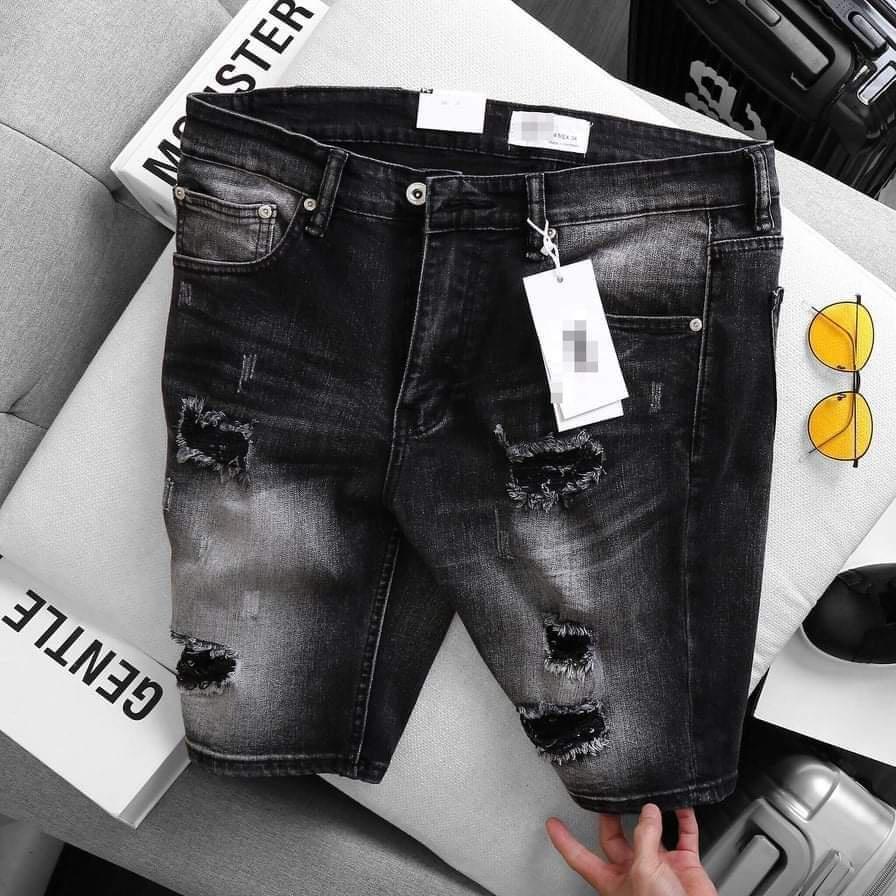QUẦN SHORT JEAN NAM BIGSIZE - tông đen xám