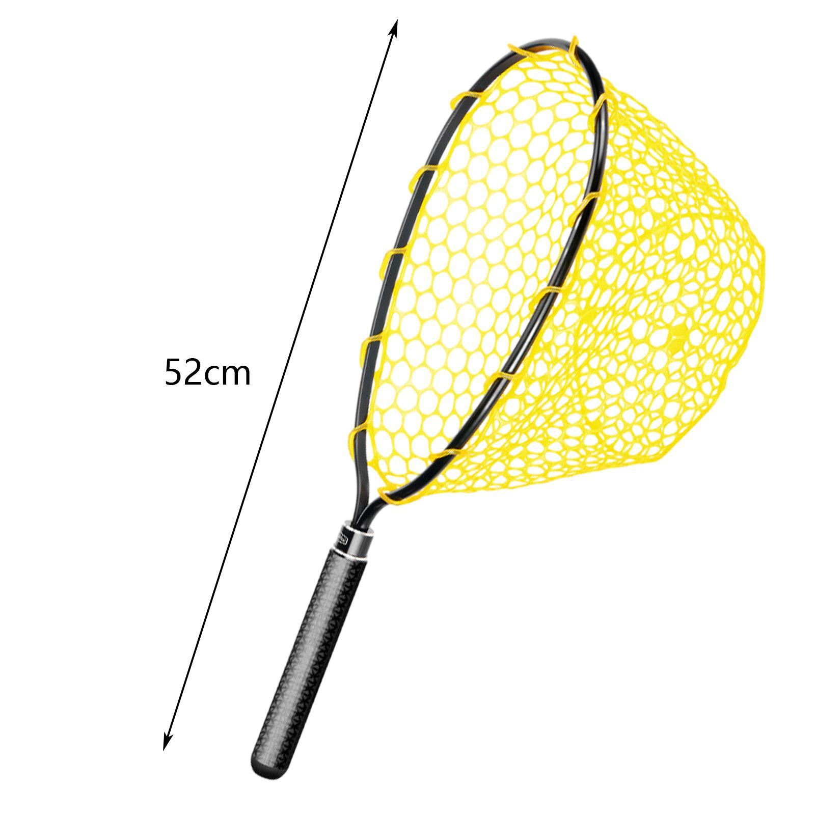 Fishing Landing Net Fishing Mesh Net Comfortable Lightweight Portable Accessories Fish Catching Net for Salmon Bass Boat Outdoor