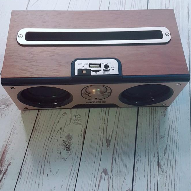 Loa bluetooth 20W KIMISO KM-7 FM/AUX/USB/TF/MIC vân gỗ cực đẹp HÀNG CHÍNH HÃNG