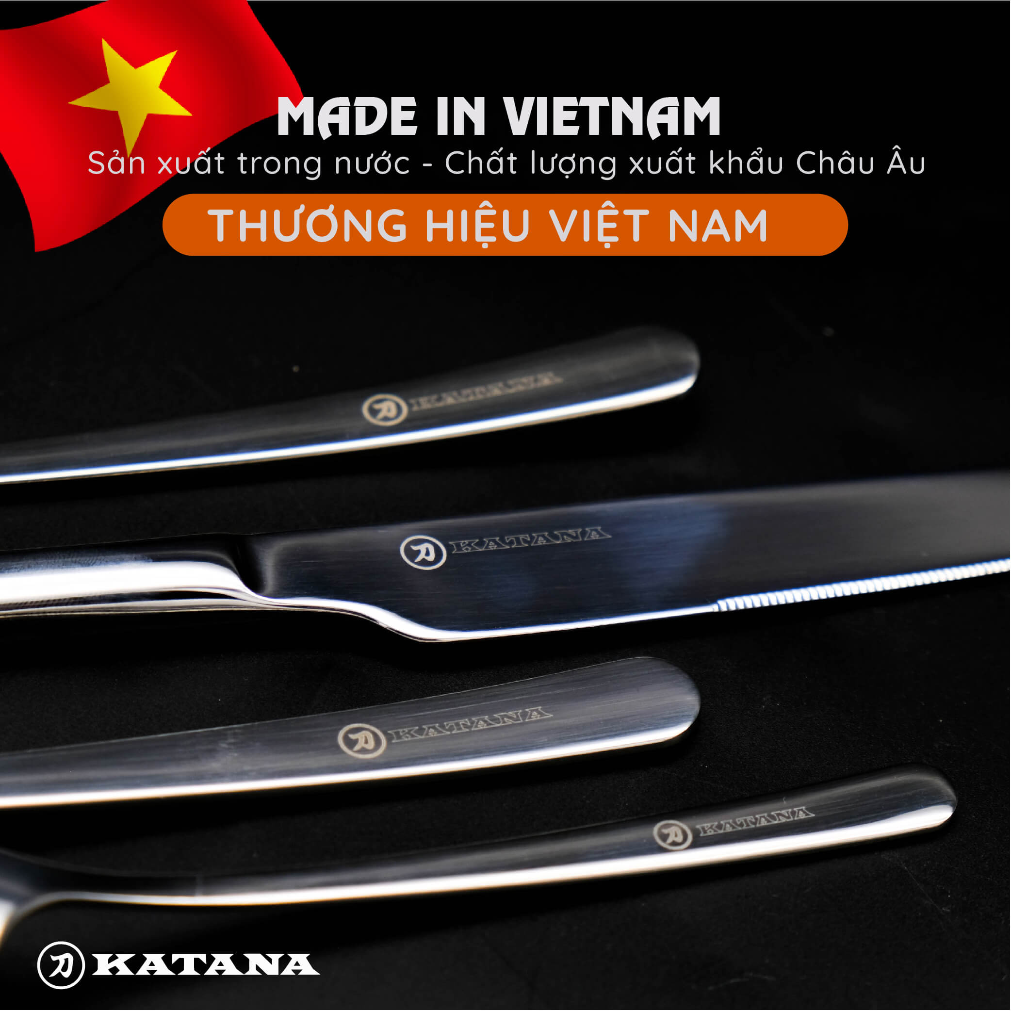 Set 4 chiếc thìa dĩa cao cấp thương hiệu KATANA - KATA100