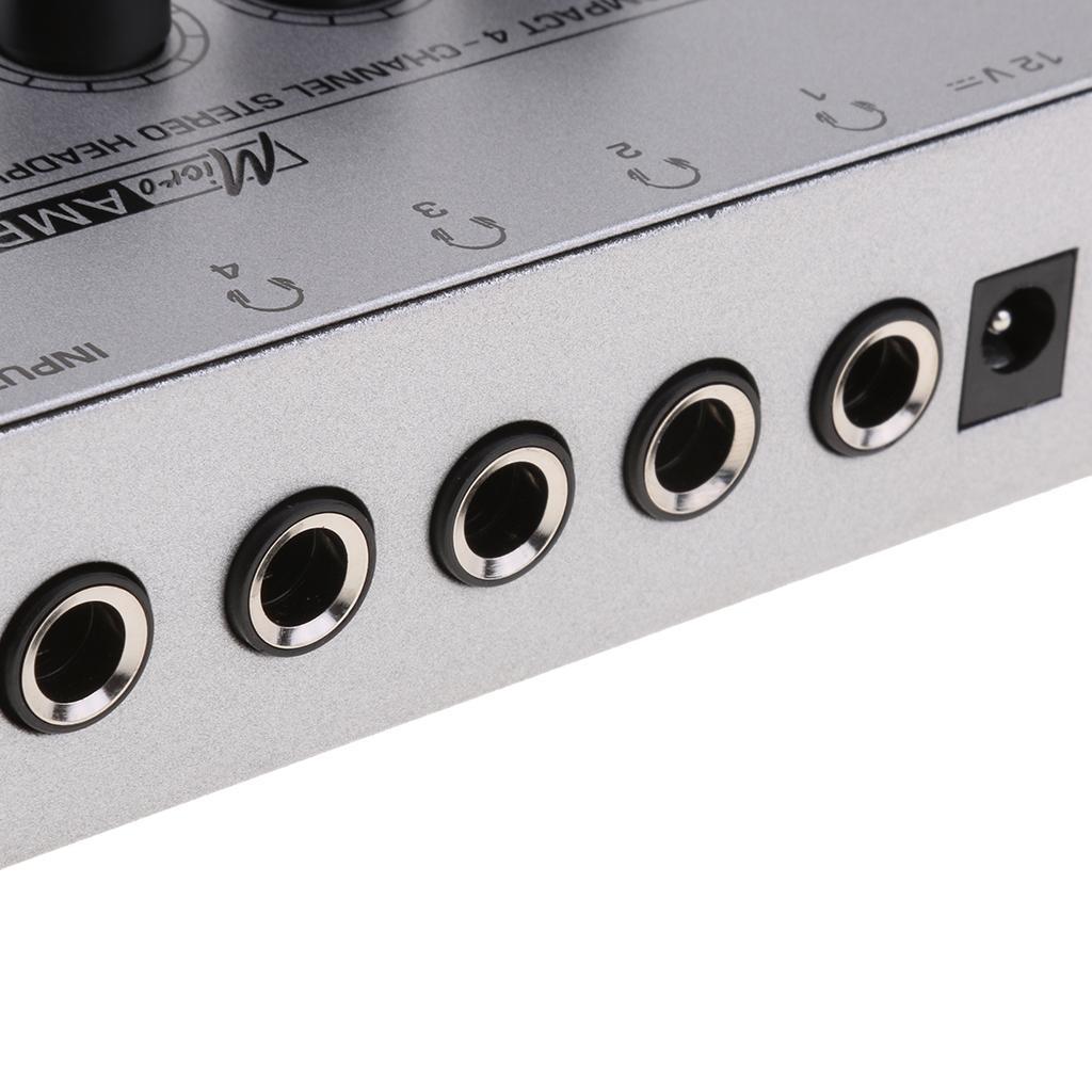 Audio Amplifier Compact 4-channel Stereo Headphone EU Plug