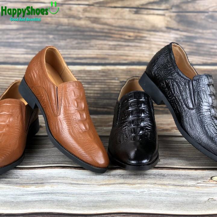 Giày Tây Nam Công Sở Happyshoes Da Bò Thật - HS09 tăng cao 7cm