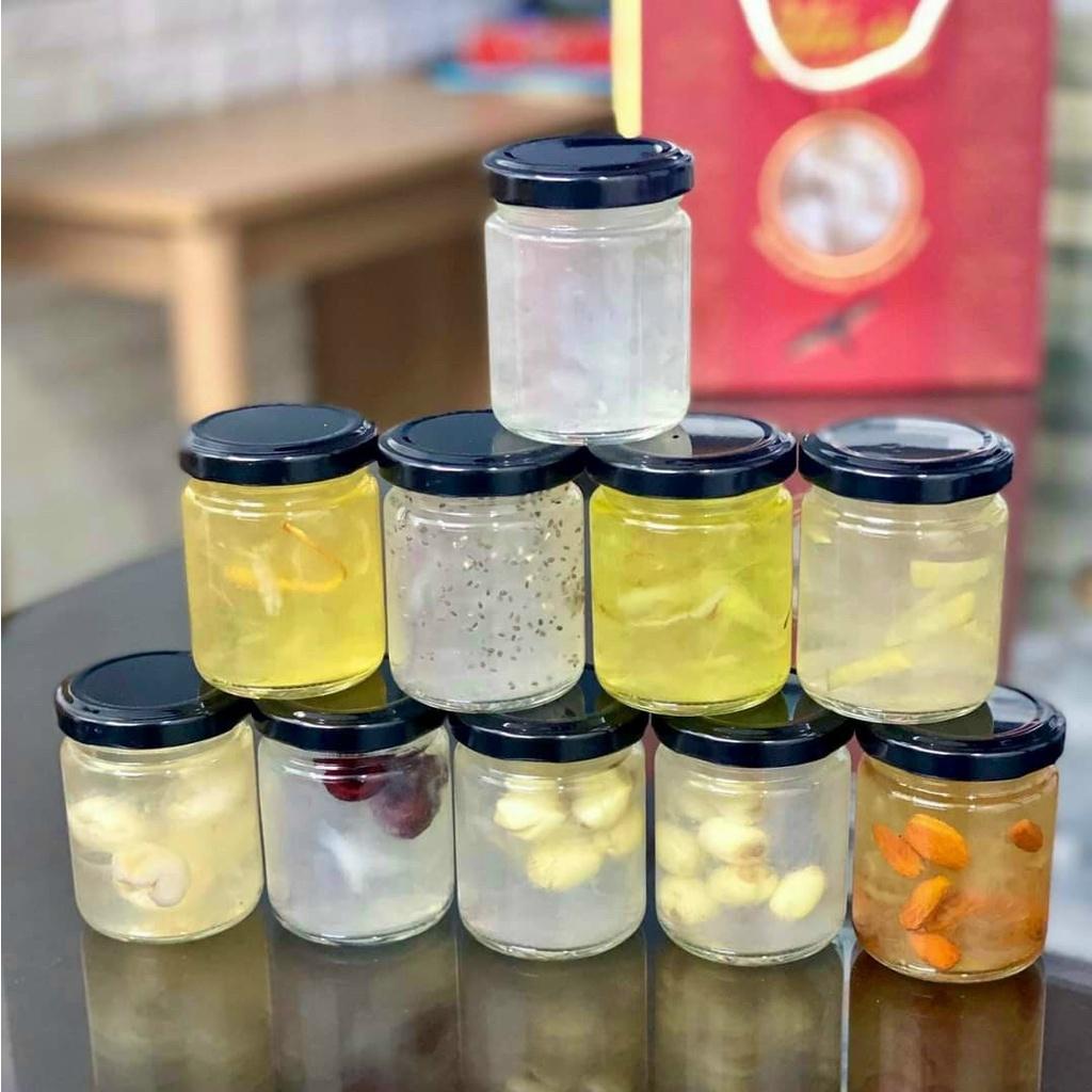 Hũ Lọ Tròn Thuỷ Tinh Nắp Thiếc 100Ml 220ML 350ML 450ML 500ML 800ML 1000ML | Đựng Thực Phẩm , Mật Ong Saffon